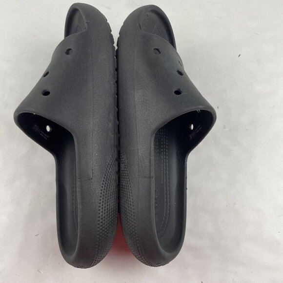 Crocs Classic Slide Sandals Unisex M6/W8 Slip On Open Toe Black Platform - Picture 3 of 10